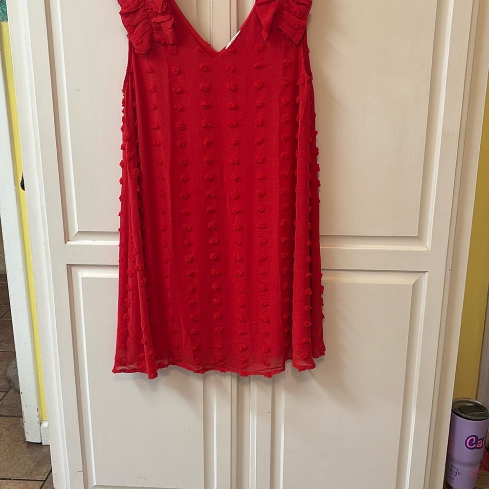 JODIFL Red Textured Dress